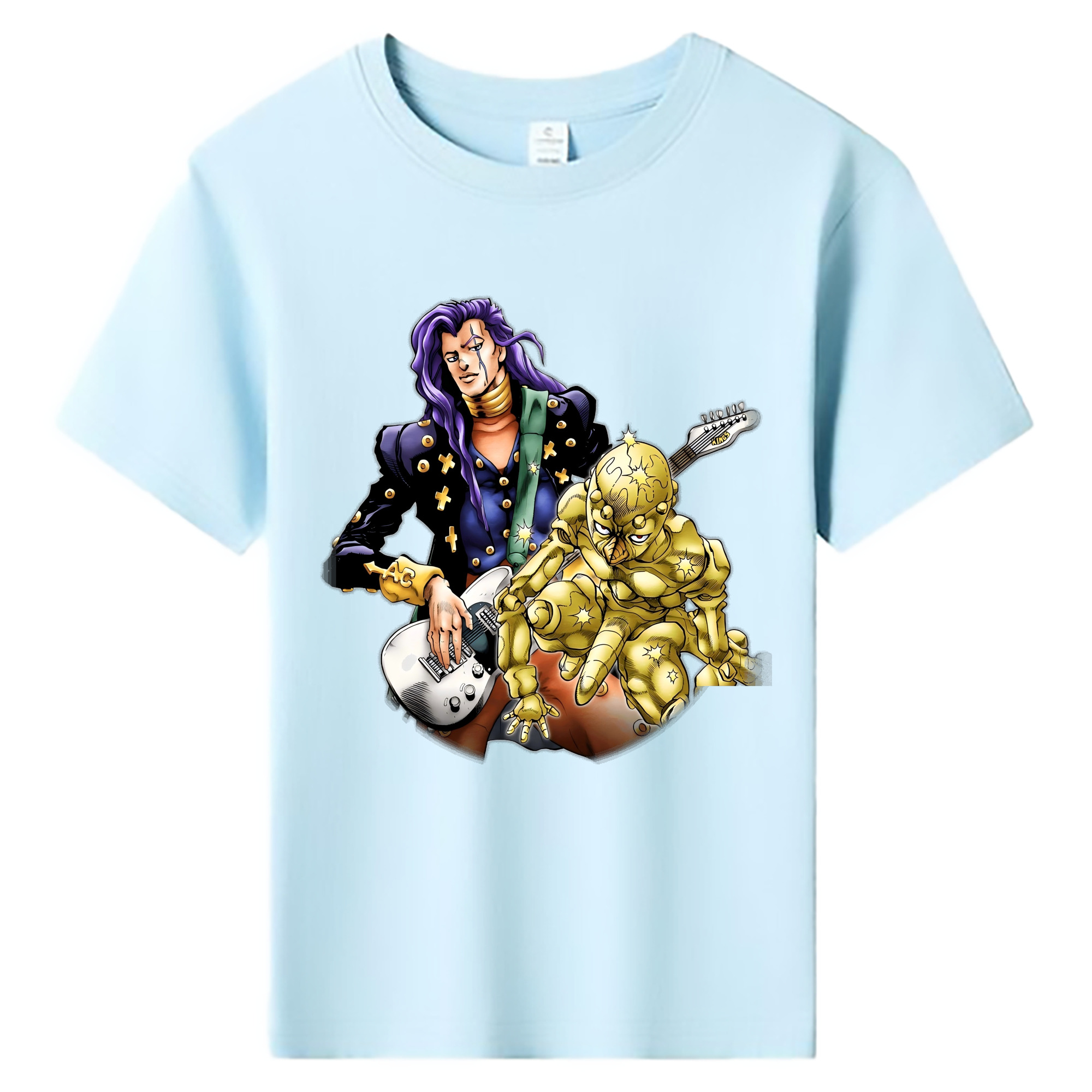 （画像用） ジョジョの奇妙な冒険 おといし あきら JoJo's Bizarre Adventure Akira Otoishi 綿100％キッズTシャツ（フロントプリント）